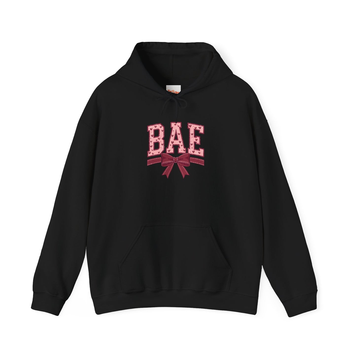 Bae Pink Bow Hoodie — Cute Graphic Pullover for Couples & Gifts
