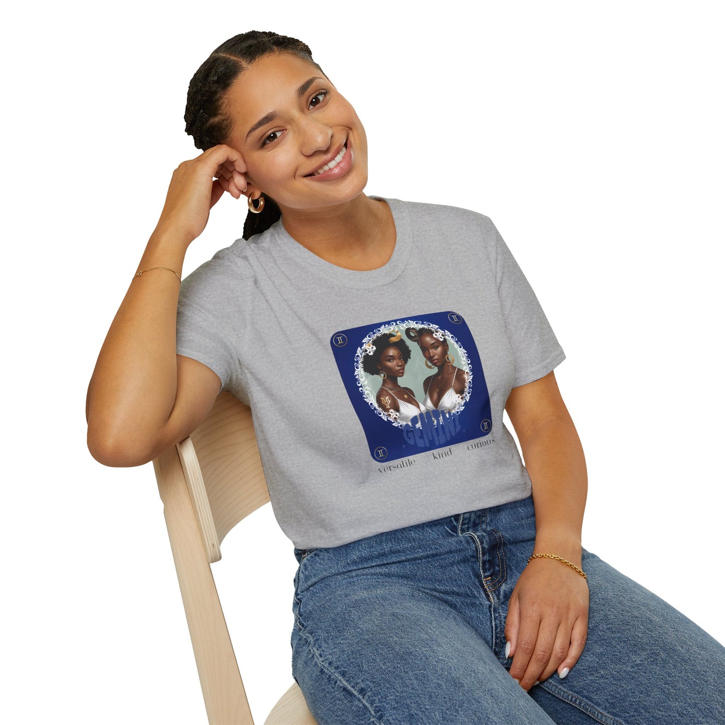 Gemini Zodiac Women's T-Shirt with Graphic Design