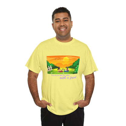 Coffee with a Friend Tee — 'Never Be Too Busy for Coffee' Sunset Park Graphic