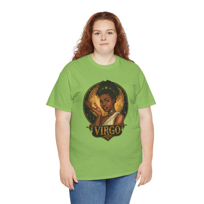 Virgo Art Nouveau Tee — African American Woman Celestial Zodiac Graphic