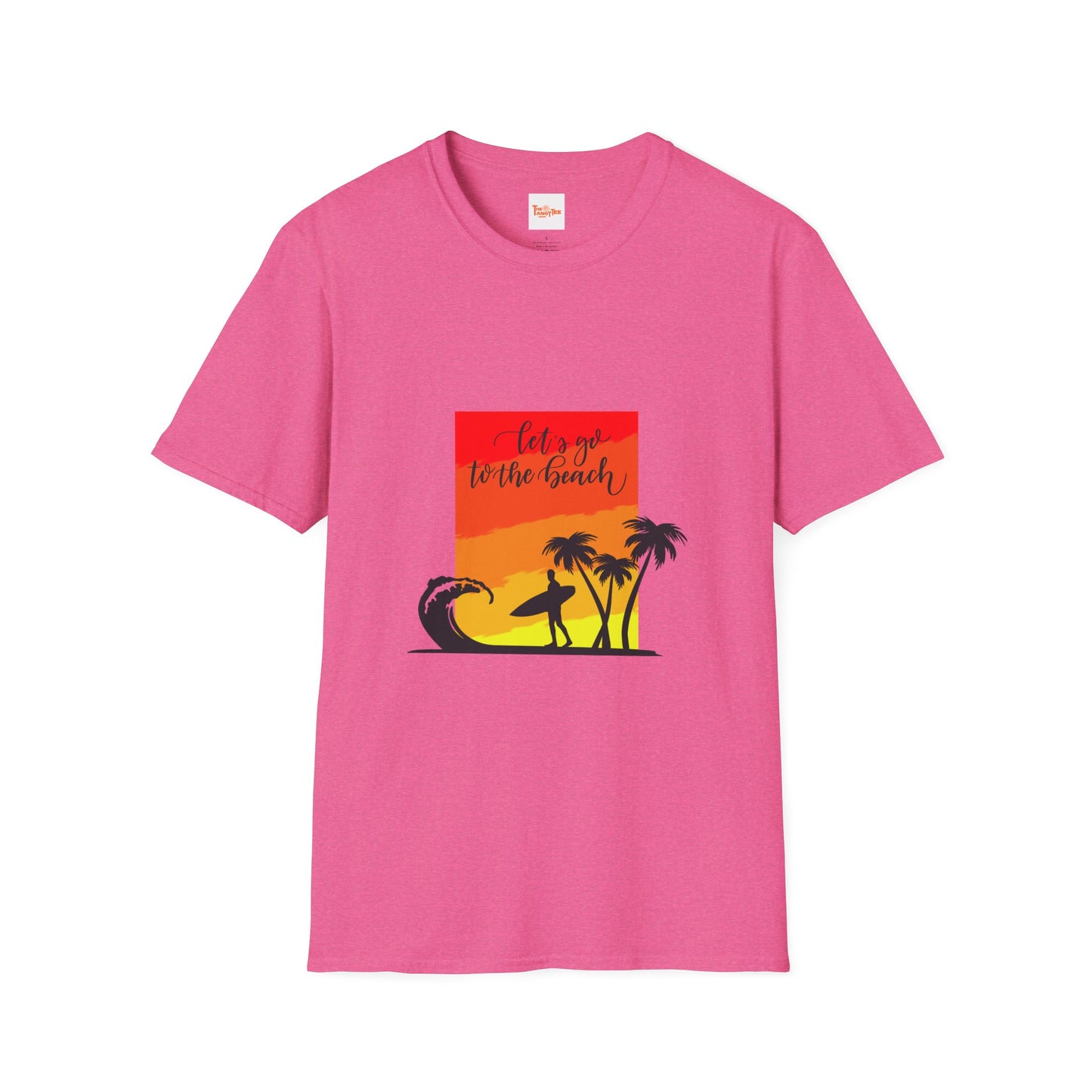 Surfer Silhouette Beach Graphic T-Shirt