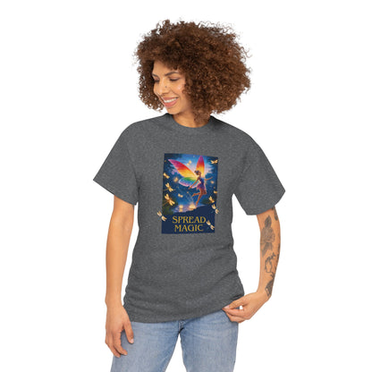 Spread Magic Fairy T-Shirt — Rainbow Wings Graphic Tee