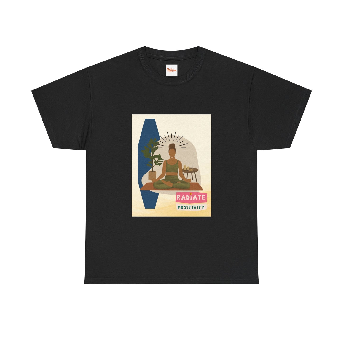Yoga Tee with Radiate Positivity Graphic