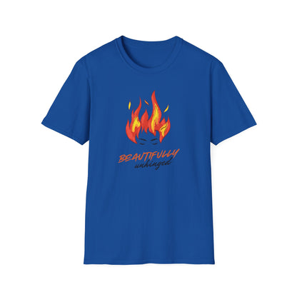Beautifully Unhinged Fire Hair Tee — Woman’s Face Graphic T-Shirt
