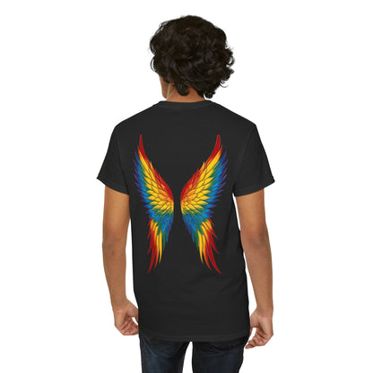 Rainbow Angel Wings T-Shirt — Graphic Back Print
