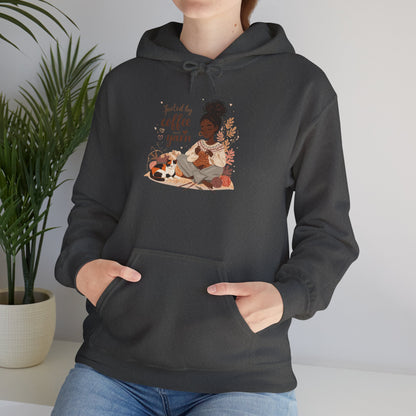 Fueled by Coffee and Yarn Hoodie — African American Knitter Graphic