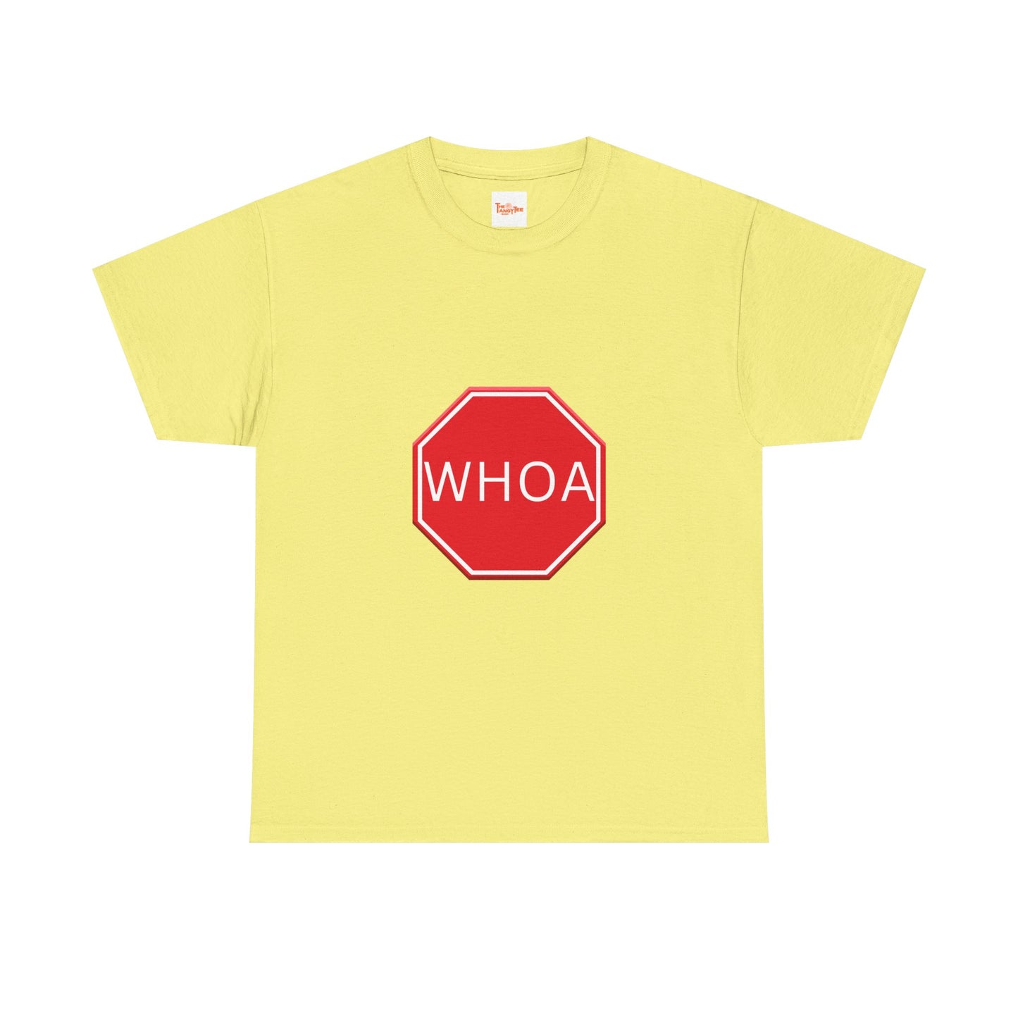 Whoa Graphic Red Octagon Sign Unisex Tee