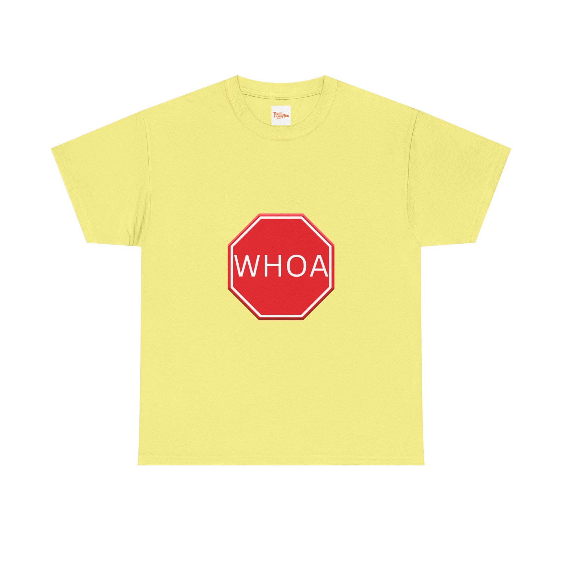 Whoa Graphic Red Octagon Sign Unisex Tee