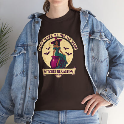 Witches Be Casting Tee — Vintage Witch Halloween T‑Shirt