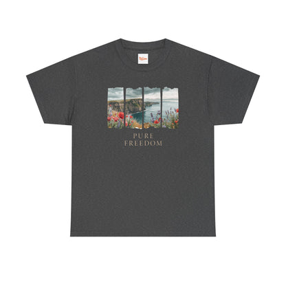 Pure Freedom Oceanside Cliff T-Shirt — Wildflower Beach Graphic Tee