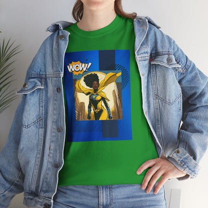 Yellow Wow! Superhero Graphic Tee