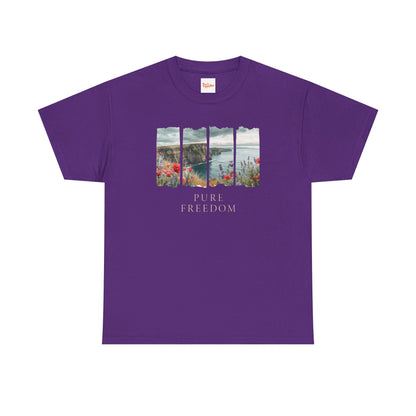 Pure Freedom Oceanside Cliff T-Shirt — Wildflower Beach Graphic Tee