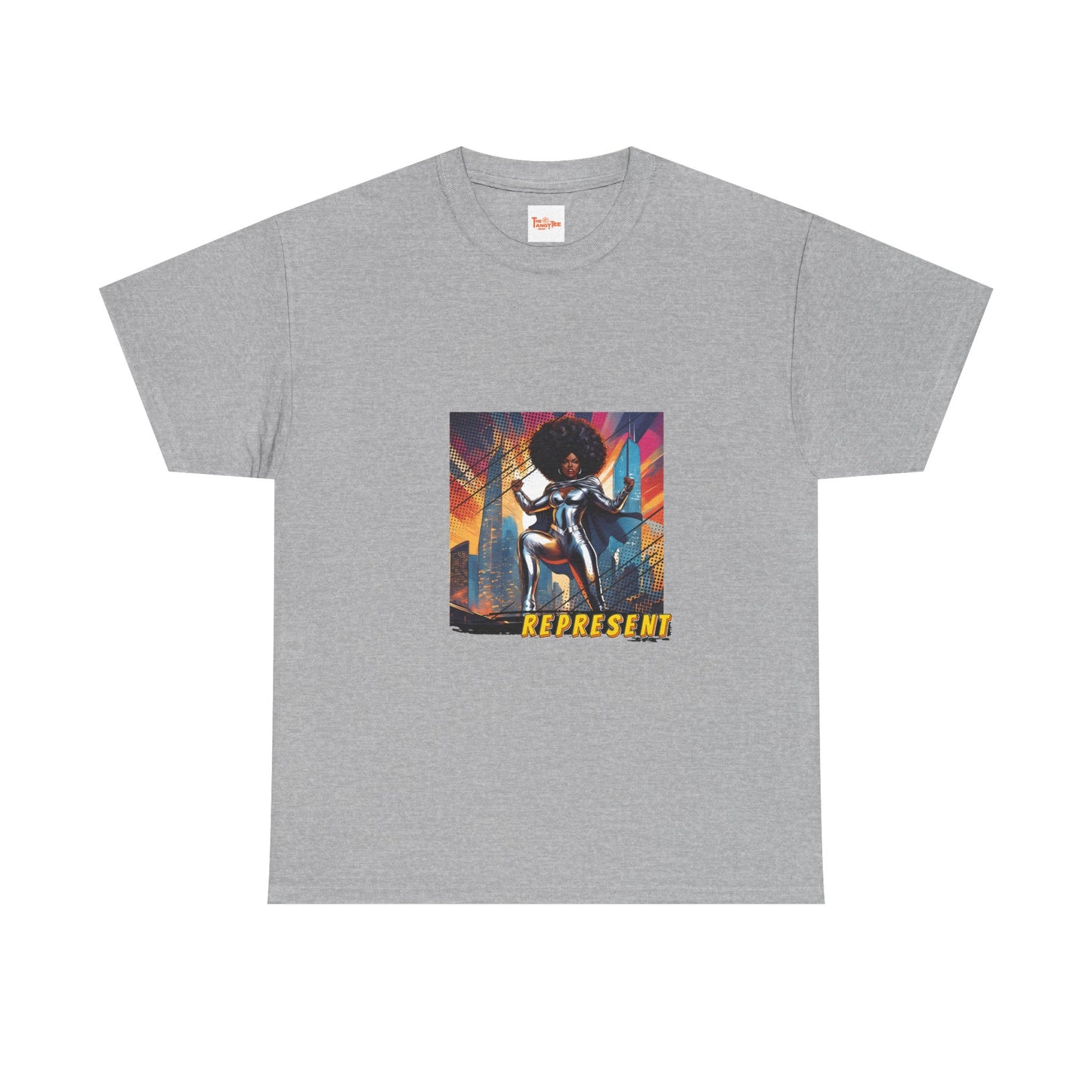 Represent in Silver - Superhero Graphic Unisex Tee