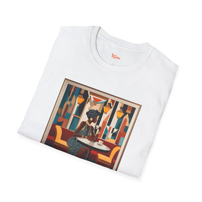 Art Deco Woman Colorful Respite Graphic T-Shirt