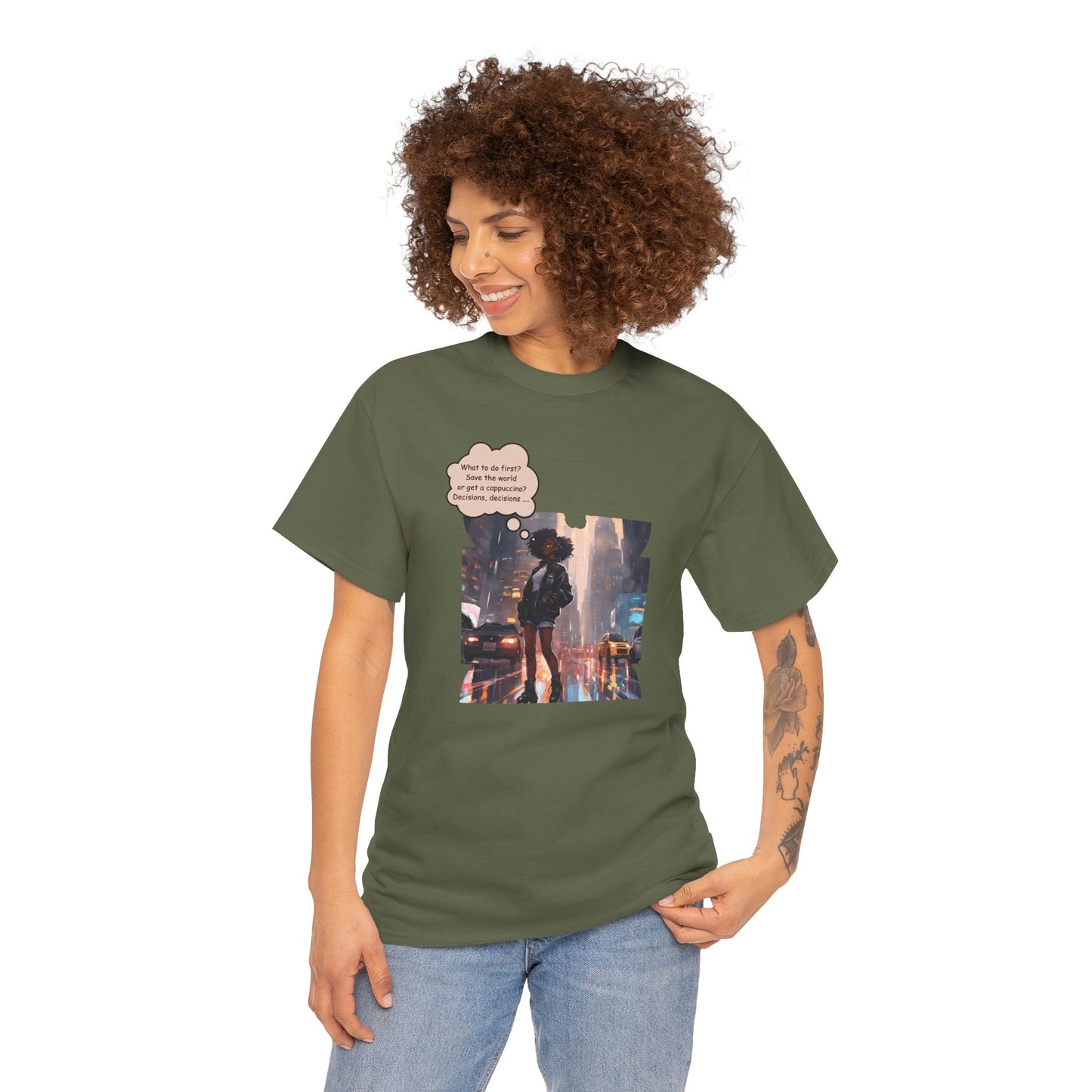 Anime Girl Save the World Tee