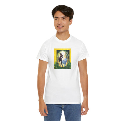 Anime Girl and White Wolf Graphic Tee