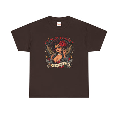 Gen X Rebel T-Shirt — African American Woman with Guitars & Roses Graphic