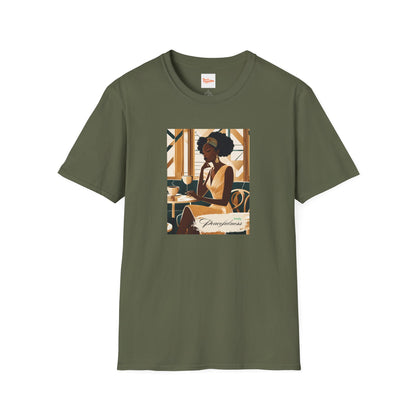 Art Deco Woman Lovely Peacefulness Graphic T-Shirt