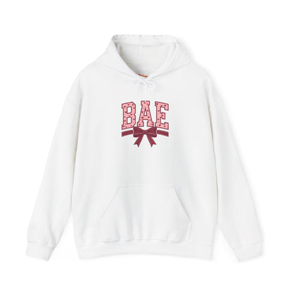 Bae Pink Bow Hoodie — Cute Graphic Pullover for Couples & Gifts