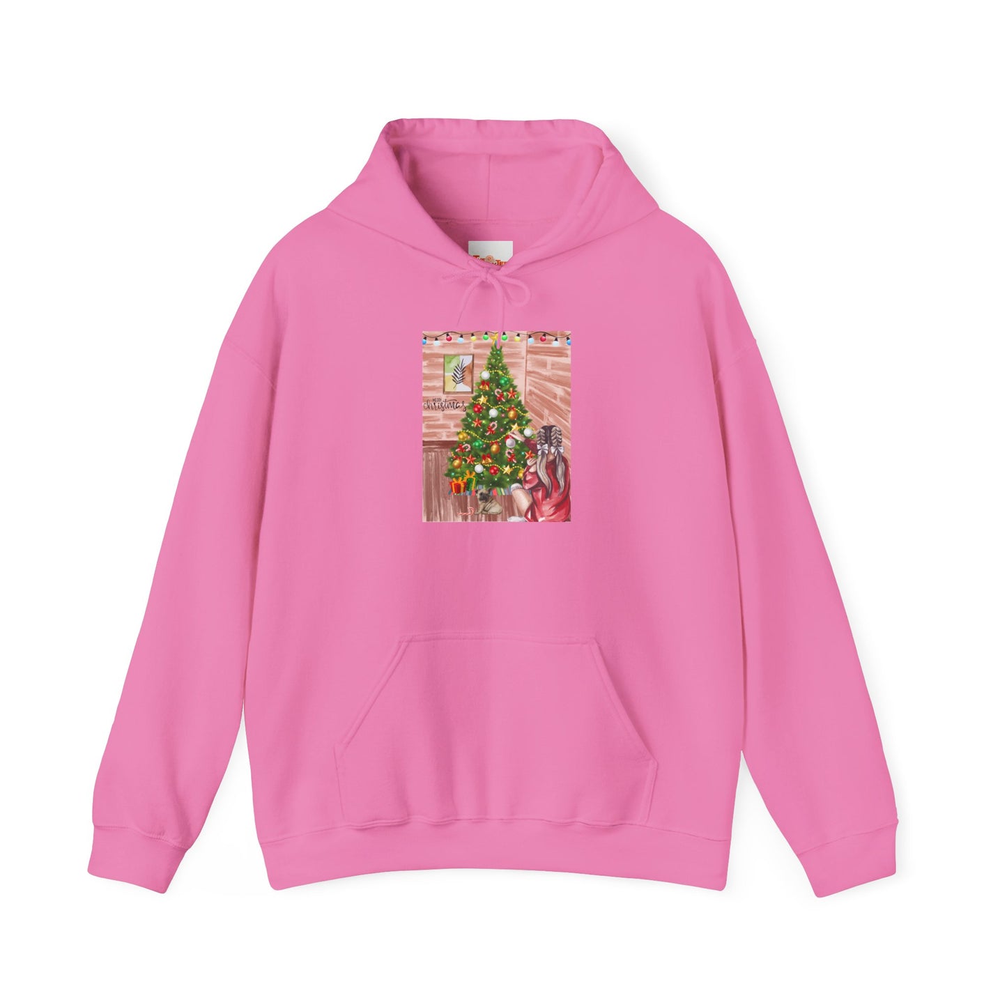 Christmas Hoodie - Girl Decorating Tree