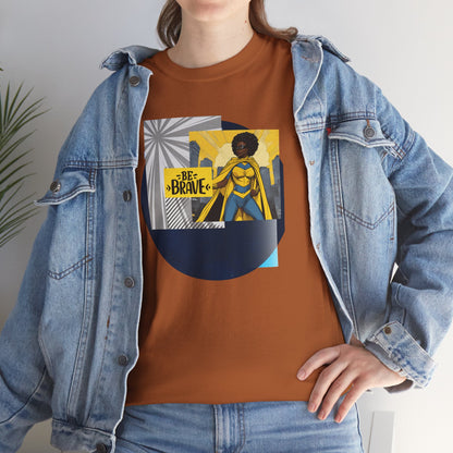 Be Brave Black Female Superhero Tee