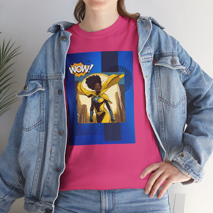 Yellow Wow! Superhero Graphic Tee