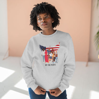 We the People Unisex Crewneck Sweatshirt American Flag Eagle Graphic
