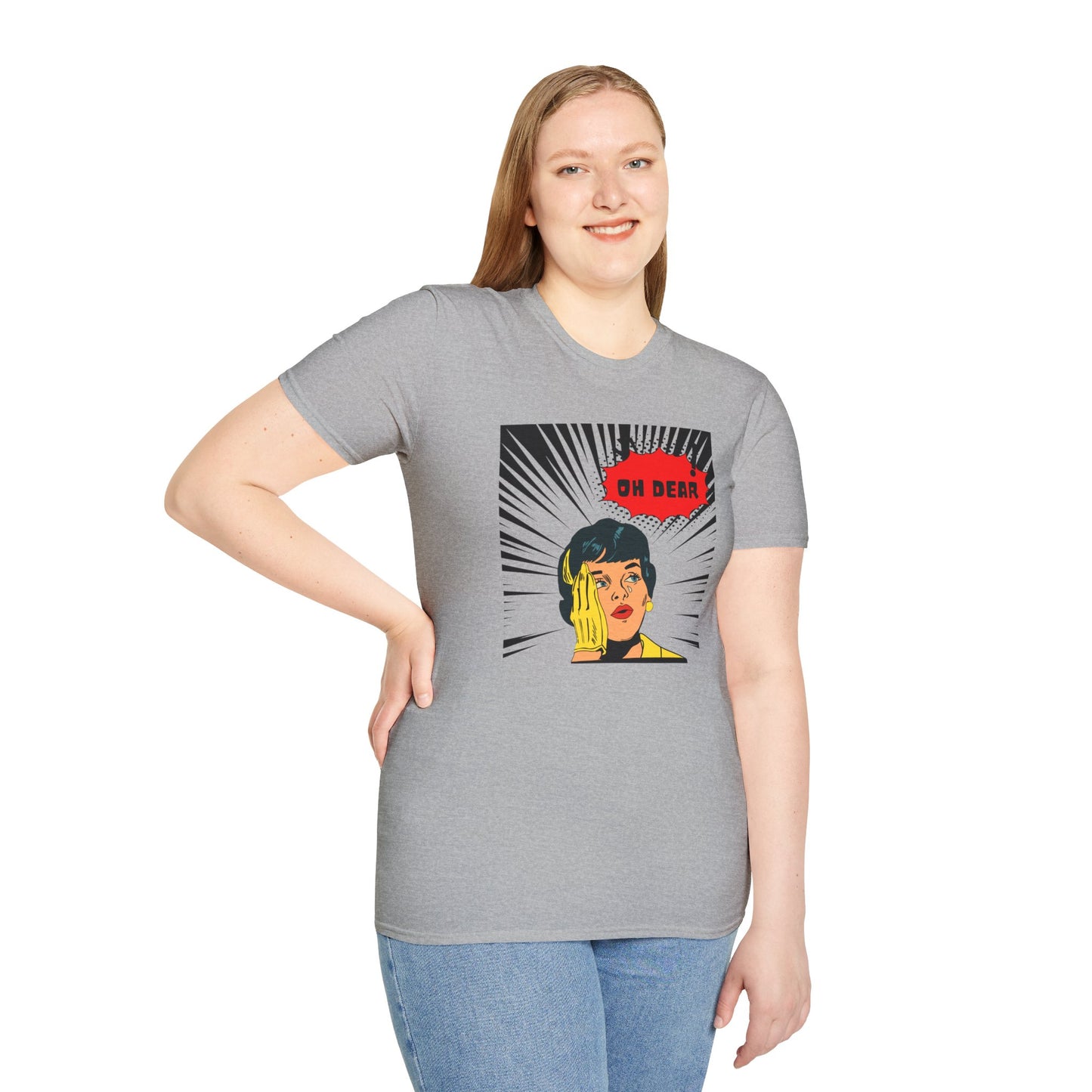 Comic Woman Unisex T-Shirt - 'Oh Dear' Graphic