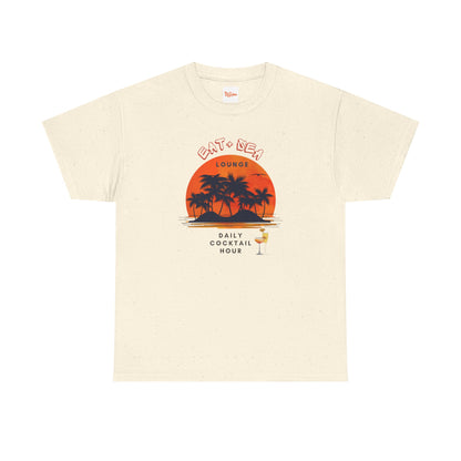 Graphic Sunset Eat + Sea Lounge Unisex Tee
