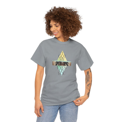 Eyes Graphic Tee, Black Woman Art
