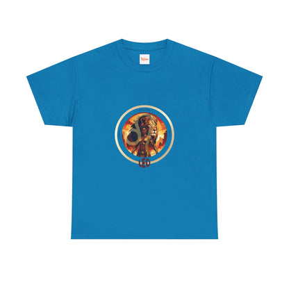 Leo Unisex Tee - Graphic of Black Woman and Lion
