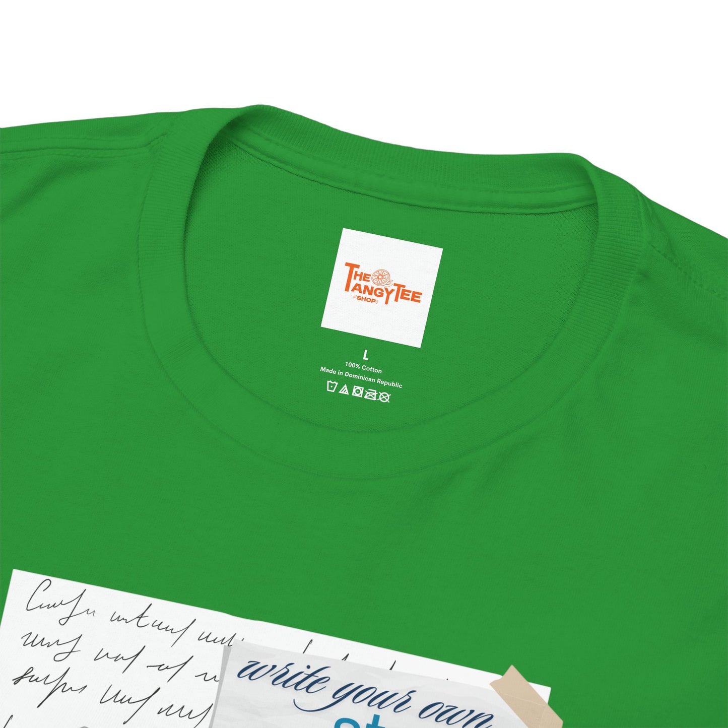 Journal Tee - Write Your Own Story, Black Woman Writing Graphic