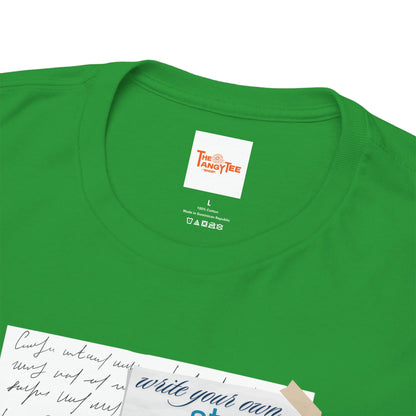 Journal Tee - Write Your Own Story, Black Woman Writing Graphic