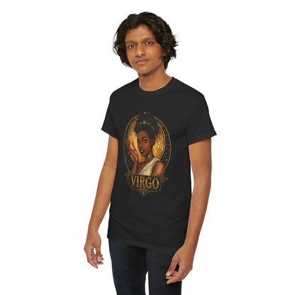 Virgo Art Nouveau Tee — African American Woman Celestial Zodiac Graphic
