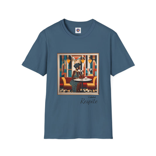 Art Deco Woman Colorful Respite Graphic T-Shirt