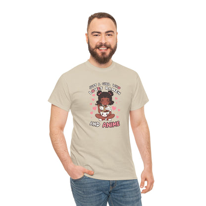 Just a Girl Who Loves Ramen and Anime T-Shirt — African American Anime Girl Graphic
