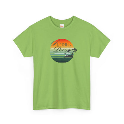 Palm Tree Tee - Summer Days Unisex Heavy Cotton Tee