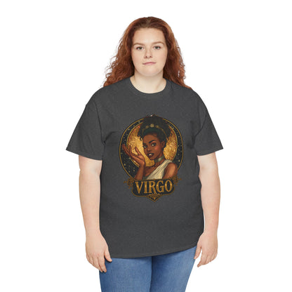 Virgo Art Nouveau Tee — African American Woman Celestial Zodiac Graphic