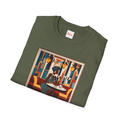 Art Deco Woman Colorful Respite Graphic T-Shirt