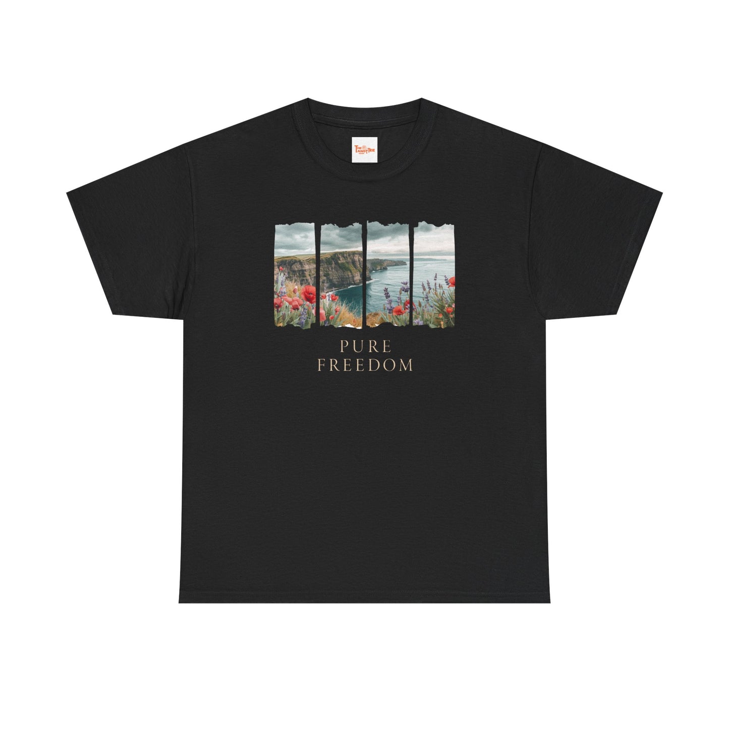 Pure Freedom Oceanside Cliff T-Shirt — Wildflower Beach Graphic Tee