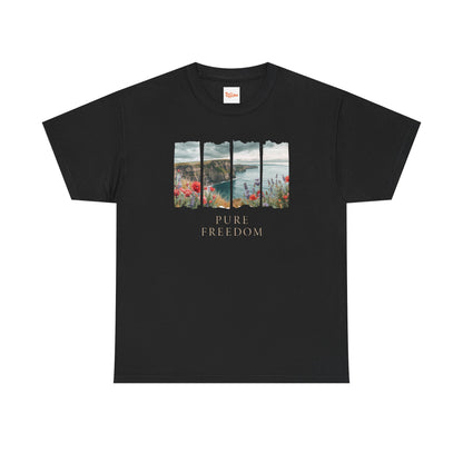 Pure Freedom Oceanside Cliff T-Shirt — Wildflower Beach Graphic Tee