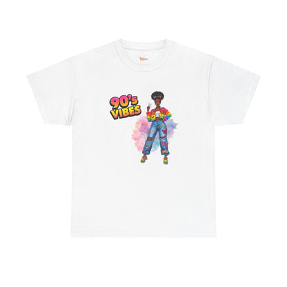 90s Paint-Splattered Black Girl Graphic Tee — Retro Streetwear Vibe