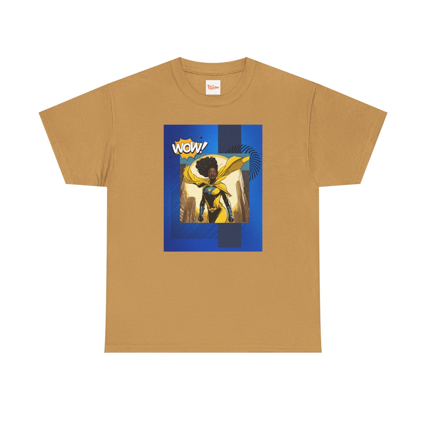 Yellow Wow! Superhero Graphic Tee