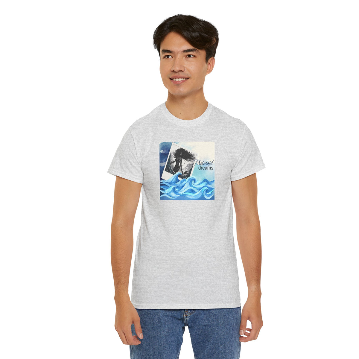 Mermaid Dreams Black Mermaid Graphic T-Shirt