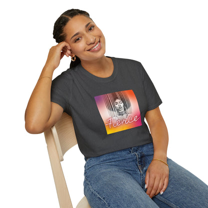 Fierce Multicolor Afro Black Woman T-Shirt