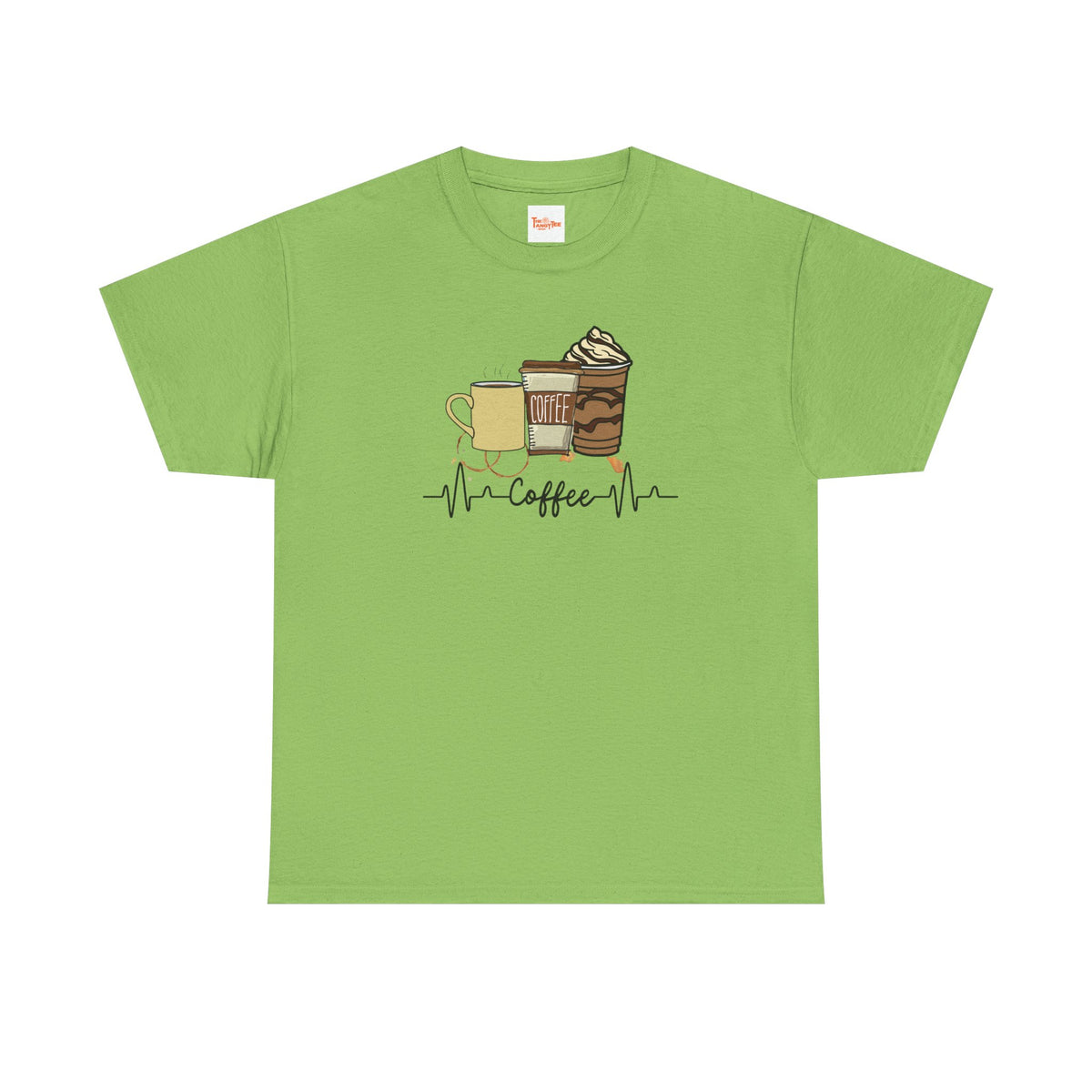Coffee Stat T-Shirt — Graphic Tee Featuring Three Coffee Drinks