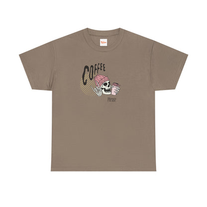 Coffee Please Skeleton T-Shirt — Skeleton Holding Coffee Graphic Tee
