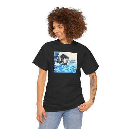 Mermaid Dreams Black Mermaid Graphic T-Shirt