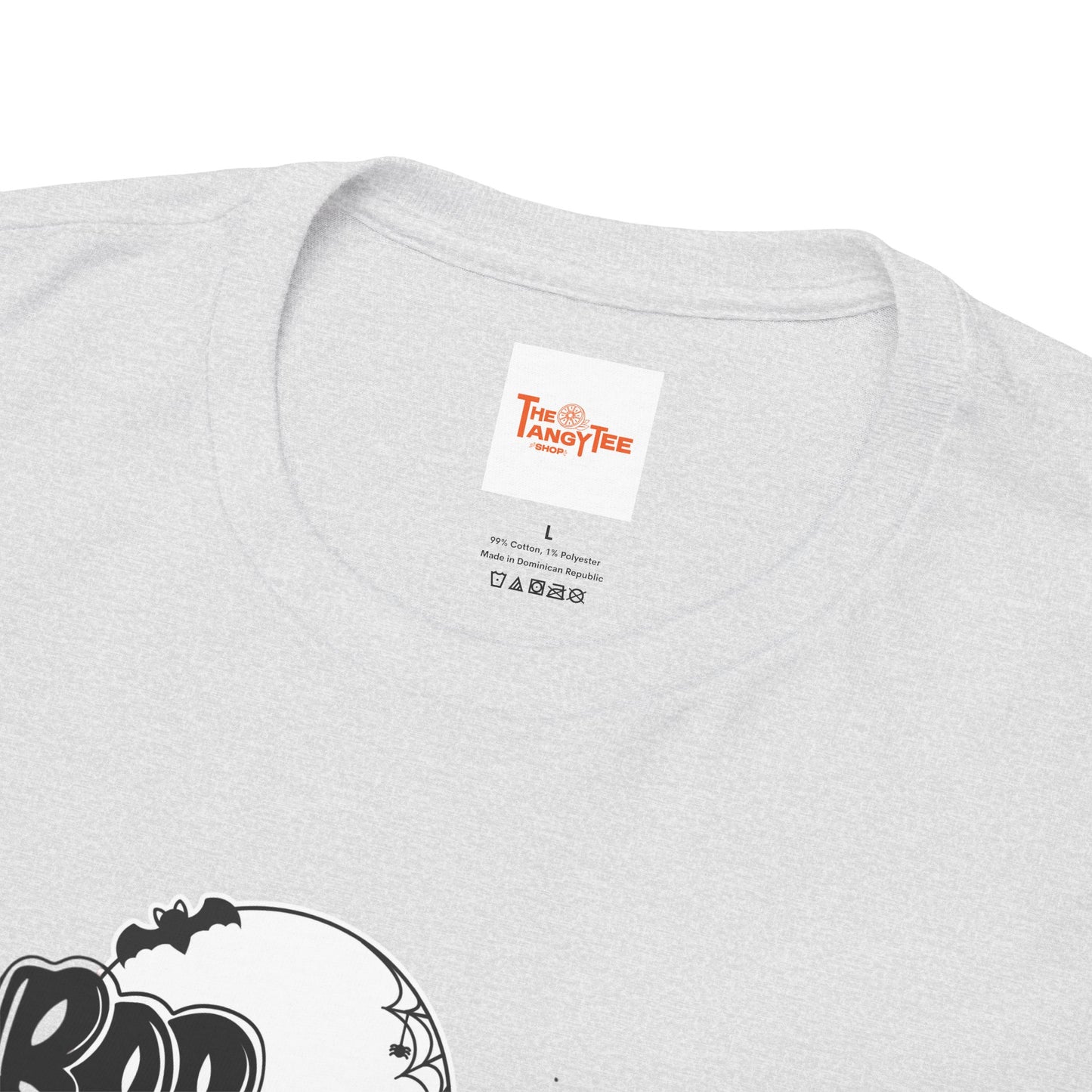 Halloween Unisex Tee with Black Cat and Skull Graphic