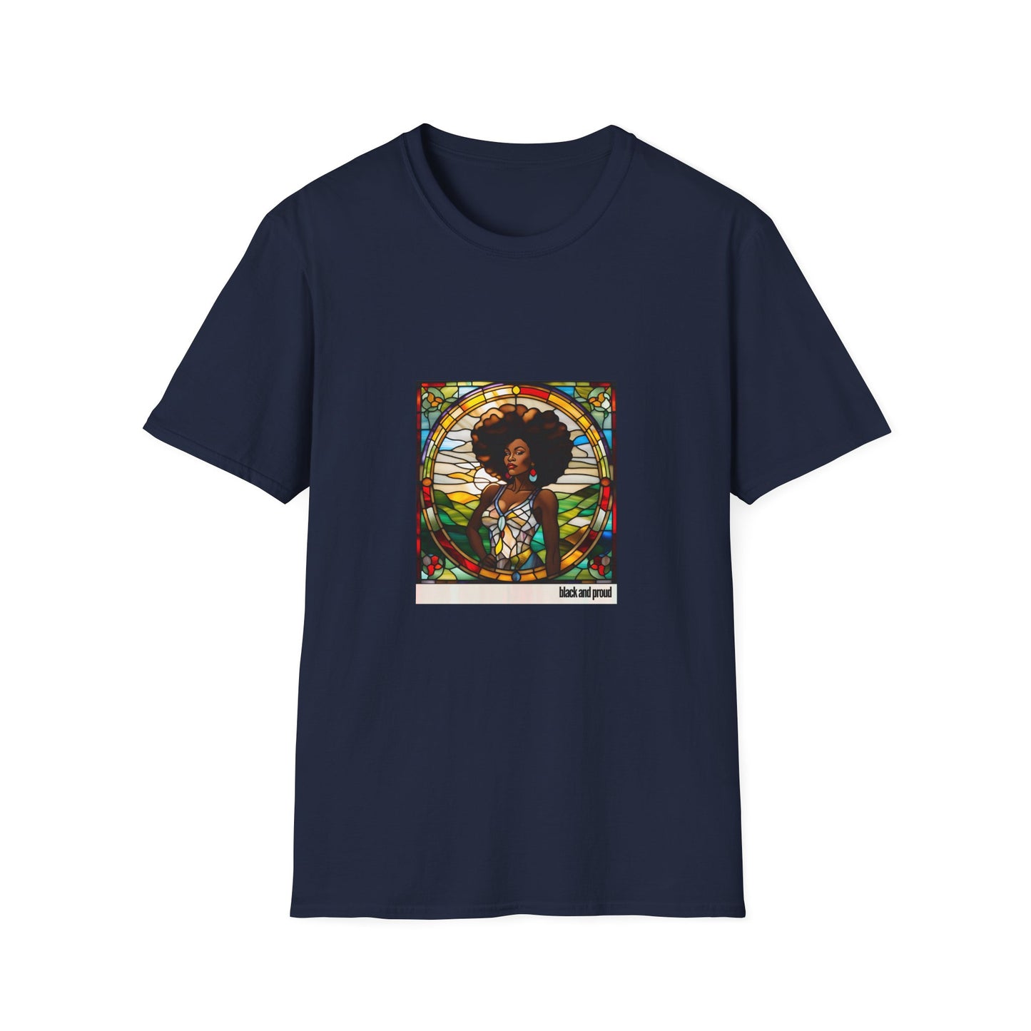 Stained Glass Black and Proud Unisex T-Shirt